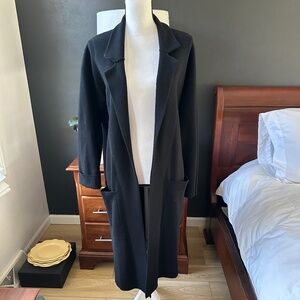 J. Crew Black Long Sweater Coat - one size